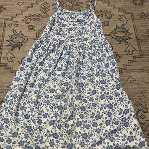 Girls Lucky Penny Blue and White Floral Dress